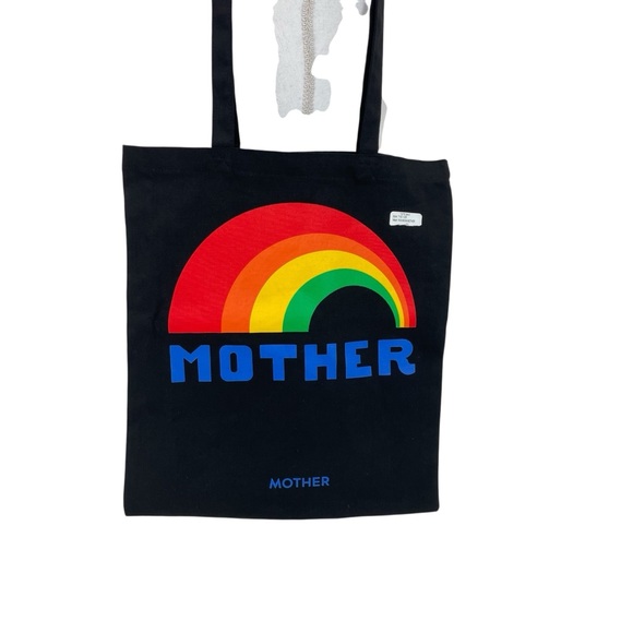 NWOT MOTHER Denim Rainbow Tote Bag OS Black - Picture 9 of 12